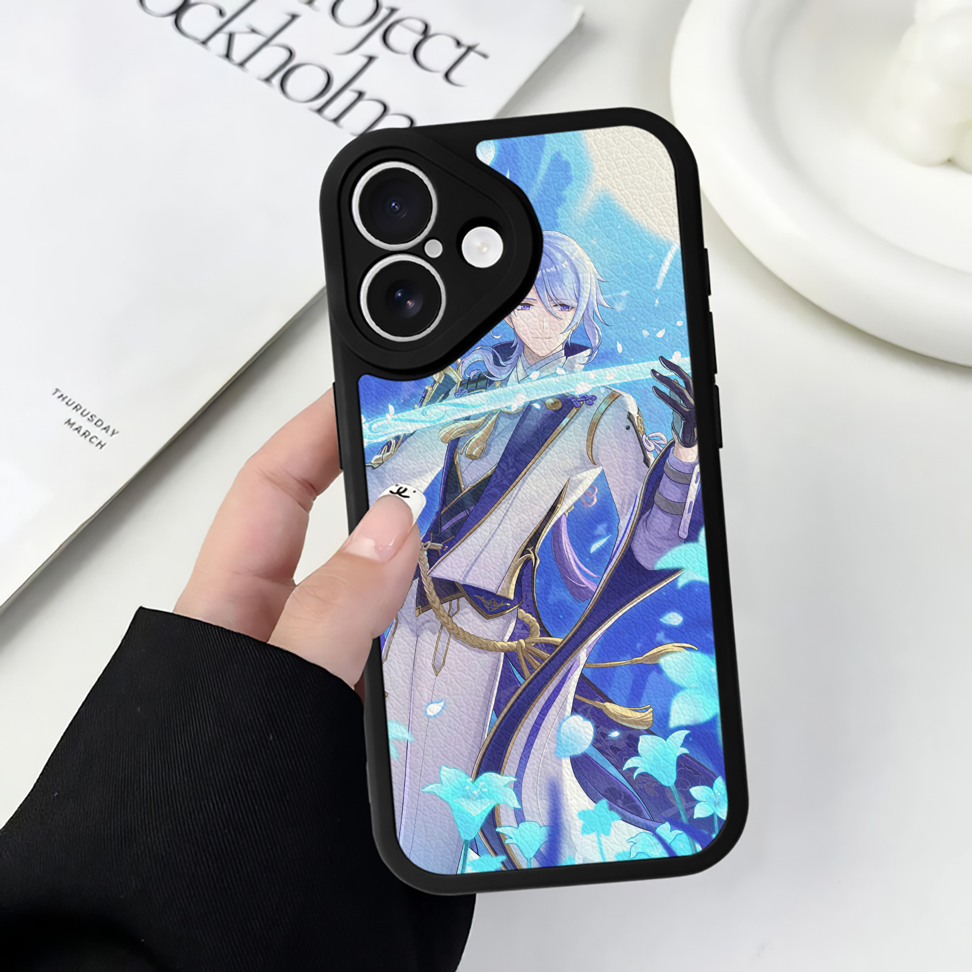 げんし神 genshin 【iPhone 16シリーズ対応】シリコンスマホケース（レザー調） 材質：シリコン